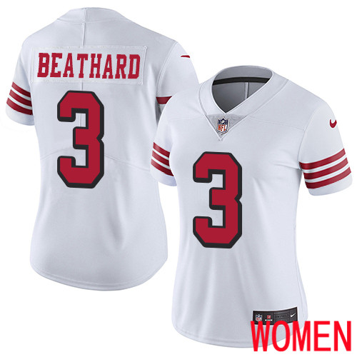 San Francisco 49ers Limited White Women C. J. Beathard NFL Jersey 3 Rush Vapor Untouchable
